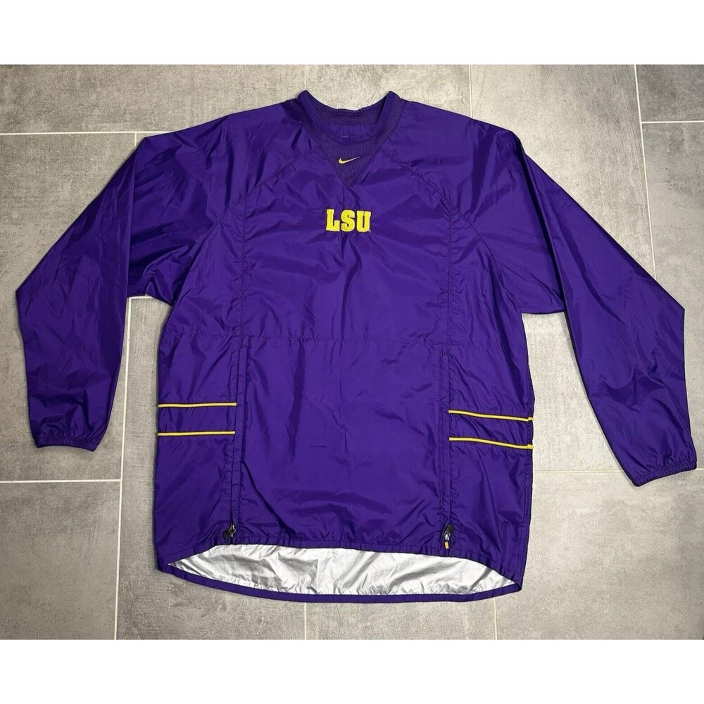 Nike LSU Pullover Windbreaker Large